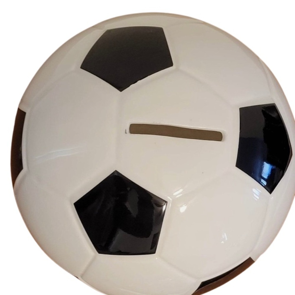 RARE Tiffany & Co. Soccer Ball Piggy Bank Saving Money Coins Made In Ireland - Picture 2 of 10